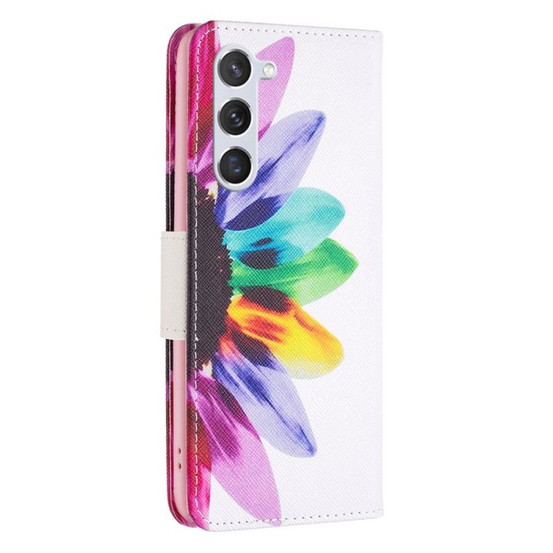 Lederhüllen Für Samsung Galaxy S24 5g Aquarellblume