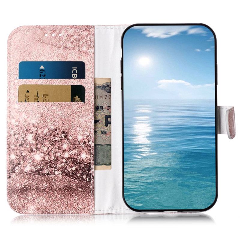 Lederhüllen Samsung Galaxy S24 5g Handyhülle Gold-rosé-marmor