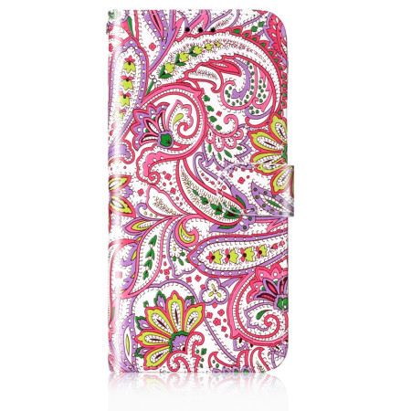 Lederhüllen Samsung Galaxy S24 5g Rosa Blumenmuster Mit Riemen