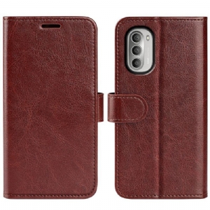 Flip Case Für Moto G51 5G Designer-ledereffekt