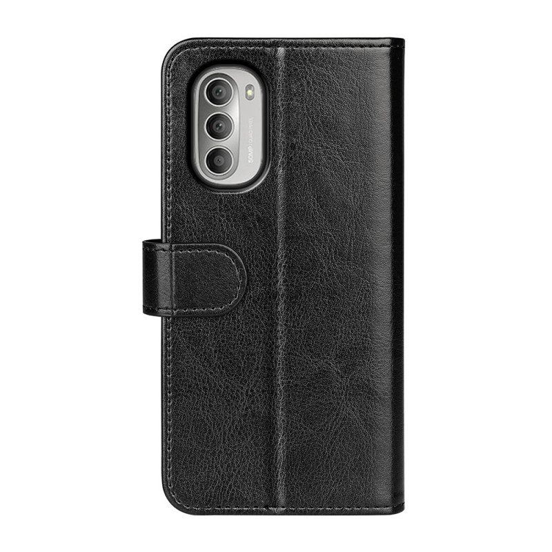 Flip Case Für Moto G51 5G Designer-ledereffekt