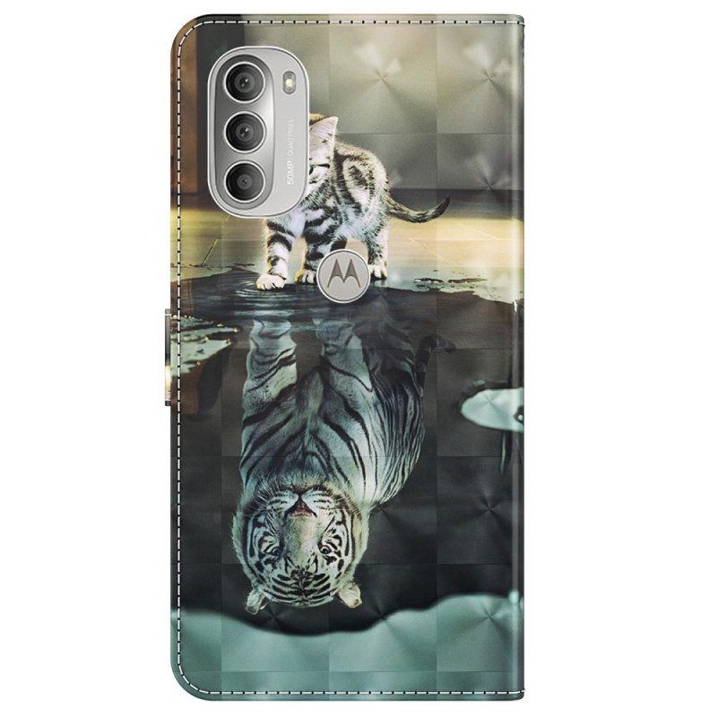 Flip Case Für Moto G51 5G Ernest Der Tiger