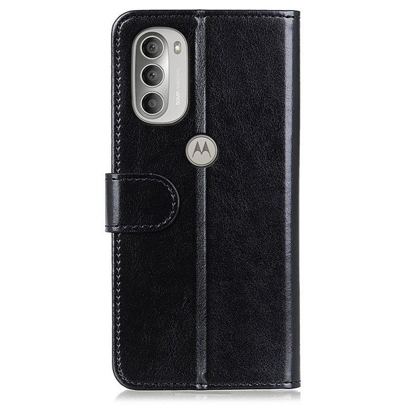 Flip Case Für Moto G51 5G Gefrorene Finesse