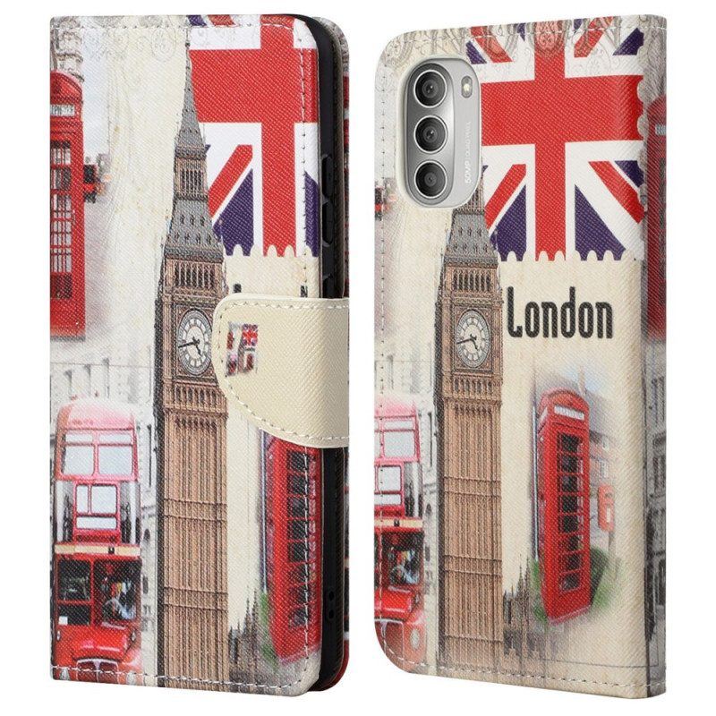 Flip Case Für Moto G51 5G Londoner Leben