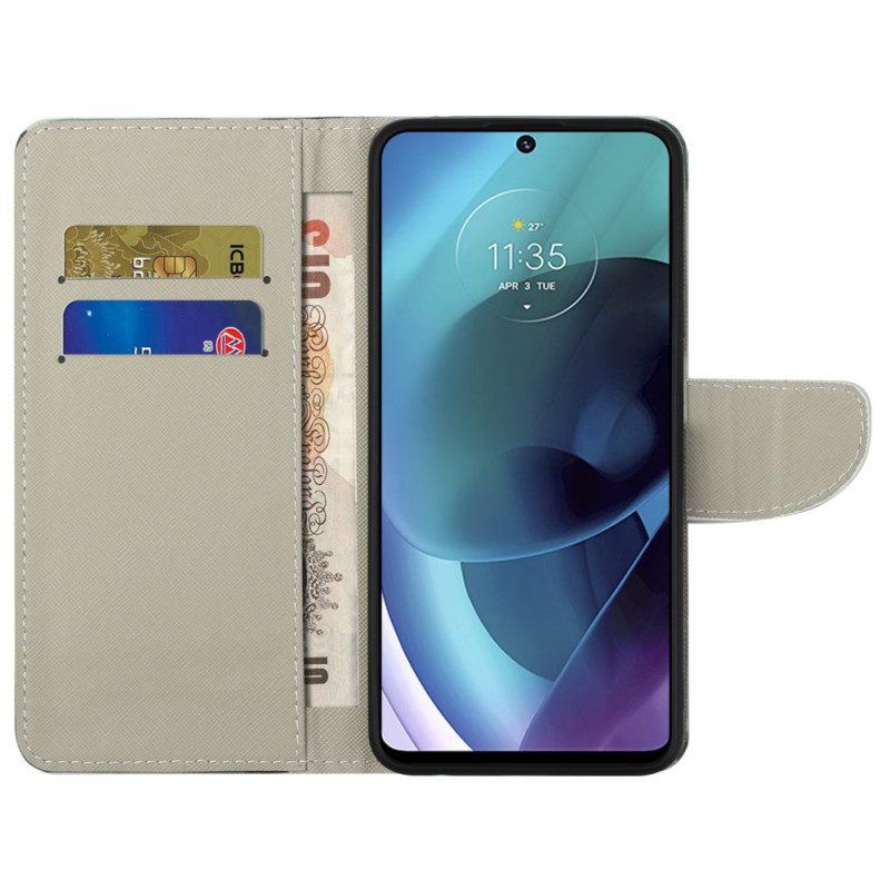 Flip Case Für Moto G51 5G Londoner Leben