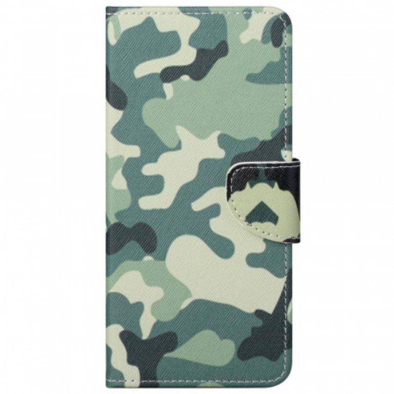 Flip Case Für Moto G51 5G Militärische Tarnung