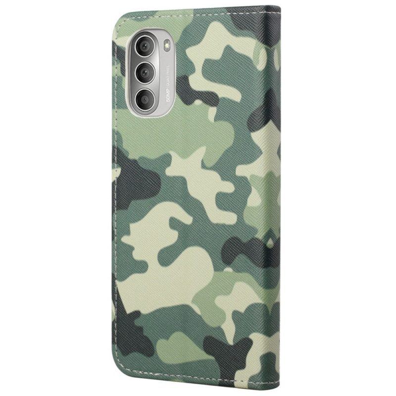 Flip Case Für Moto G51 5G Militärische Tarnung