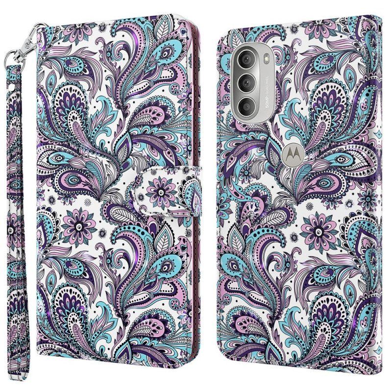 Flip Case Für Moto G51 5G Paisley