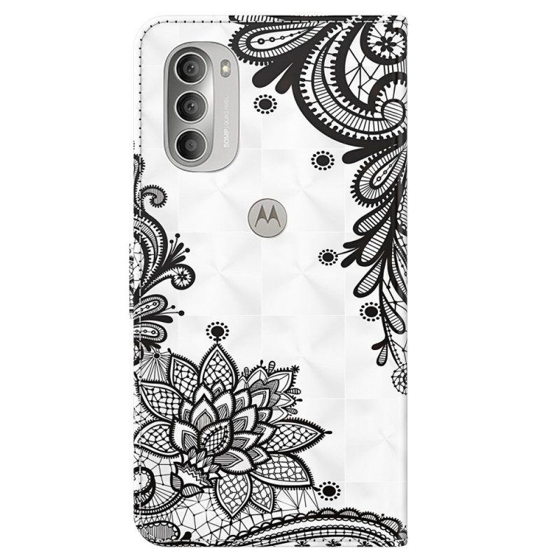 Flip Case Für Moto G51 5G Schicke Spitze