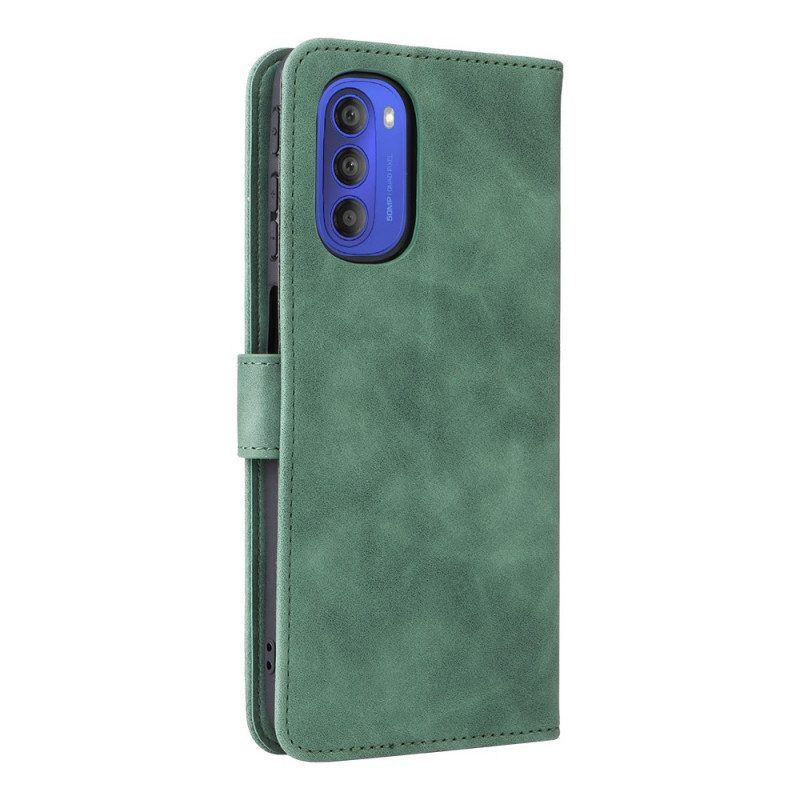 Flip Case Für Moto G51 5G Skin Touch Vintage