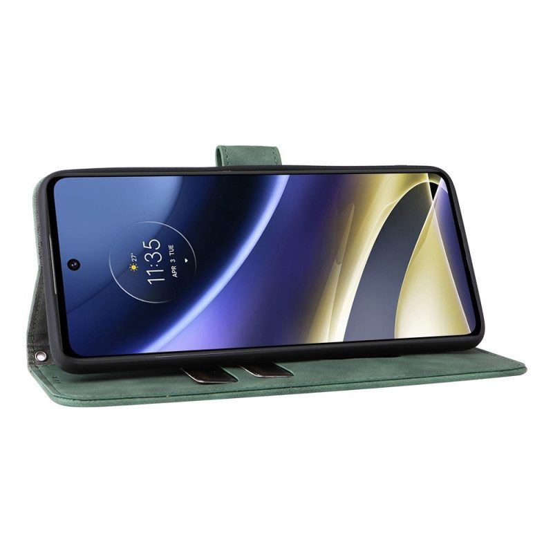 Flip Case Für Moto G51 5G Skin Touch Vintage