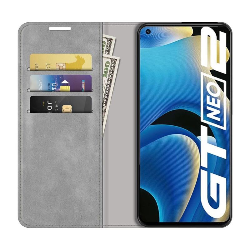 Case Für Realme GT Neo 3T / Neo 2 Standfunktion Aus Kunstleder