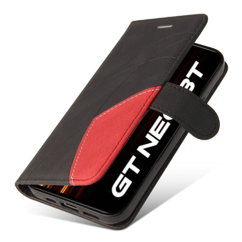 Flip Case Für Realme GT Neo 3T / Neo 2 Bicolor Künstlerisch