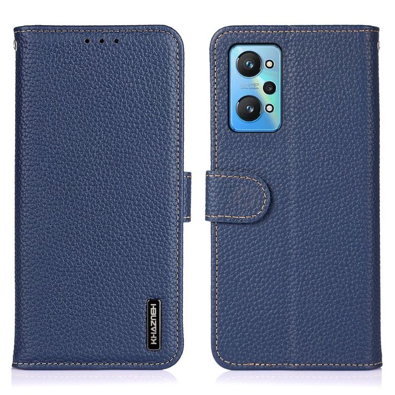 Flip Case Für Realme GT Neo 3T / Neo 2 Khazneh Genarbtes Leder