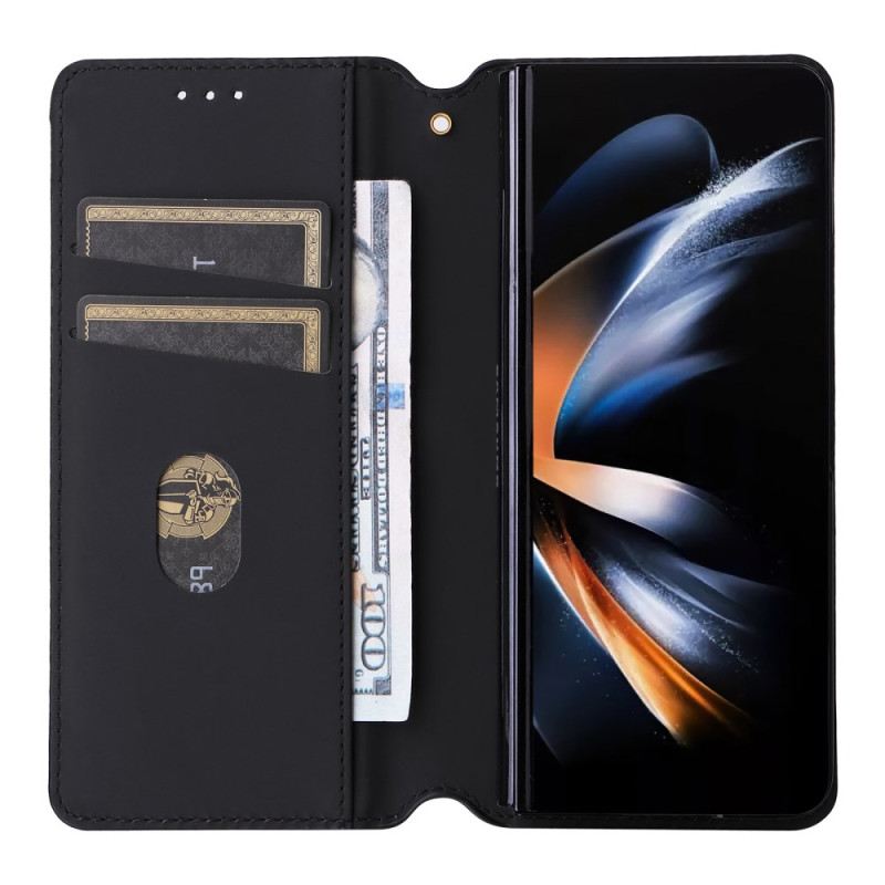 Lederhüllen Samsung Galaxy Z Fold 6 Handyhülle Rautenmuster