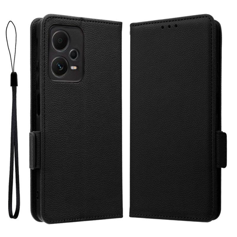 Flip Case Für Xiaomi Redmi Note 12 Pro Mit Kordel Dünner Riemchen