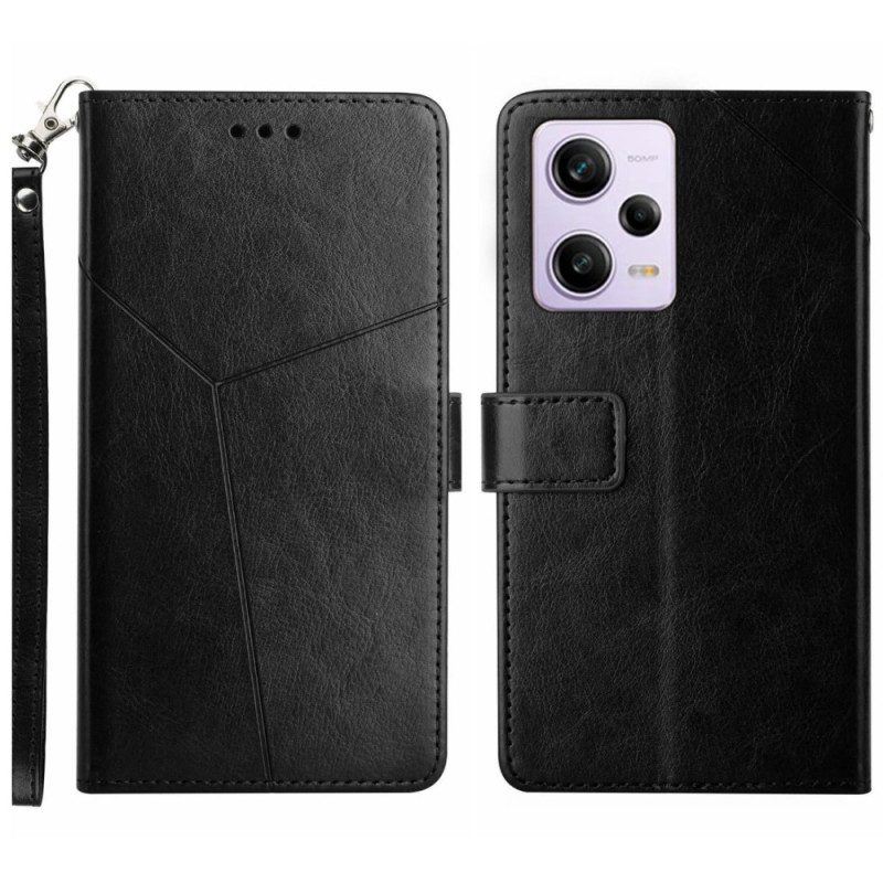 Flip Case Für Xiaomi Redmi Note 12 Pro Mit Kordel Y-riemendesign