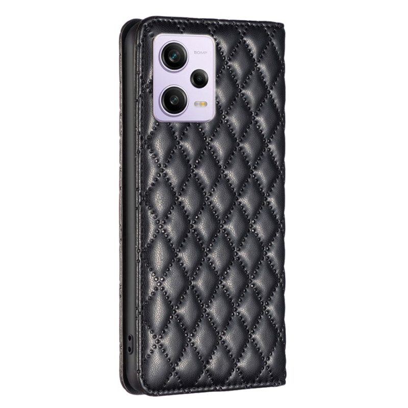 Schutzhülle Für Xiaomi Redmi Note 12 Pro Flip Case Gesteppte Binfen-farbe