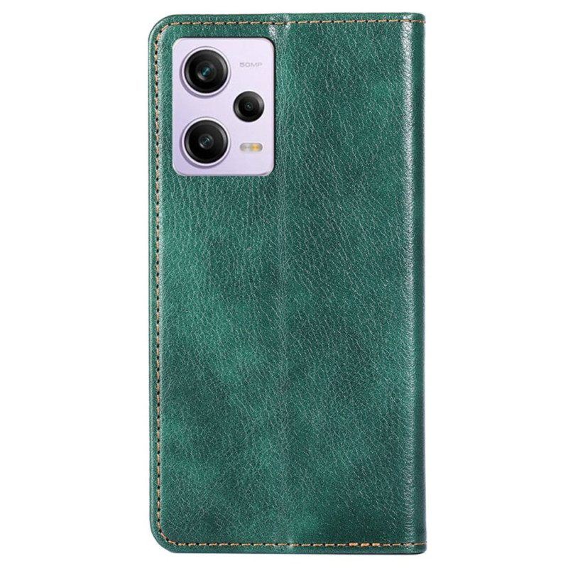 Schutzhülle Für Xiaomi Redmi Note 12 Pro Flip Case Nähte Aus Kunstleder