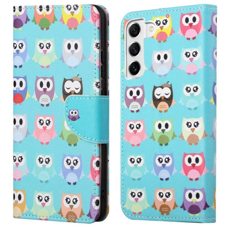 Flip Case Für Samsung Galaxy S23 5G Eulen