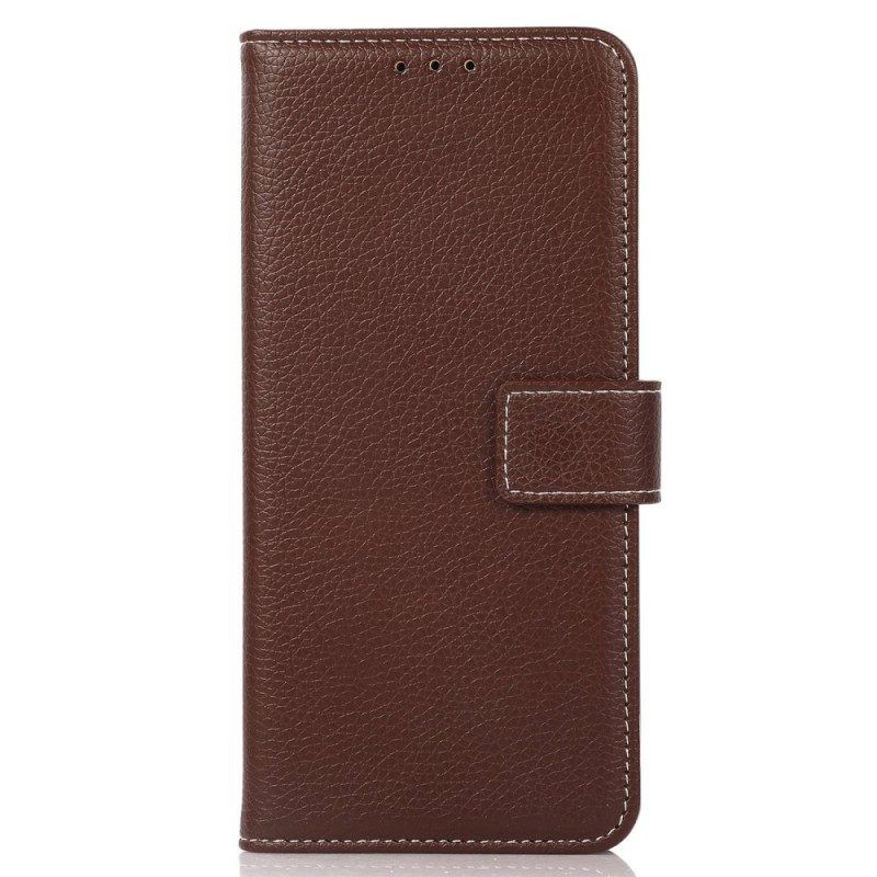 Flip Case Für Samsung Galaxy S23 5G Litschi-leder-stil