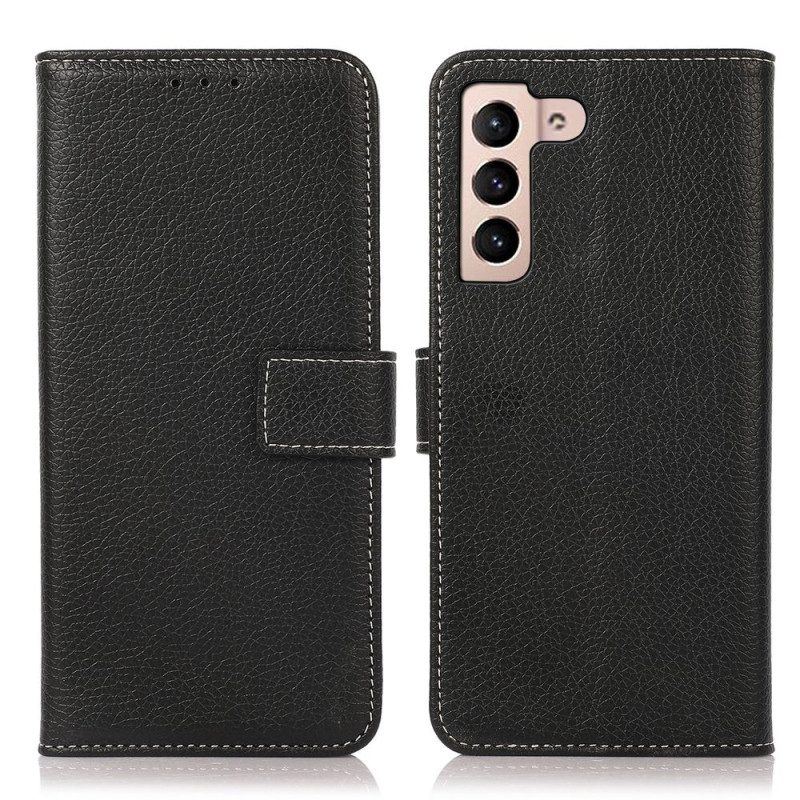 Flip Case Für Samsung Galaxy S23 5G Litschi-leder-stil