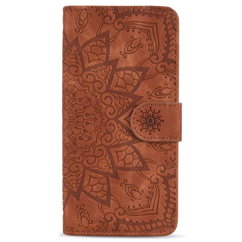 Flip Case Für Samsung Galaxy S23 5G Mit Kordel Stilvolles Riemchen-mandala