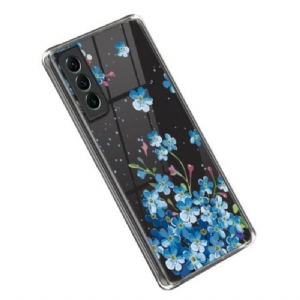 Handyhülle Für Samsung Galaxy S23 5G Blaue Blumen