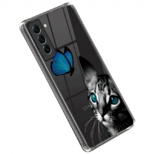 Hülle Für Samsung Galaxy S23 5G Katze Und Schmetterling