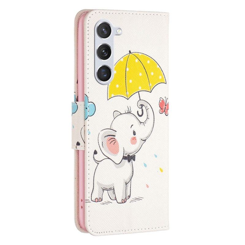 Lederhüllen Für Samsung Galaxy S23 5G Baby Elefant