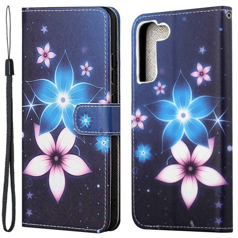 Lederhüllen Für Samsung Galaxy S23 5G Mondblumen