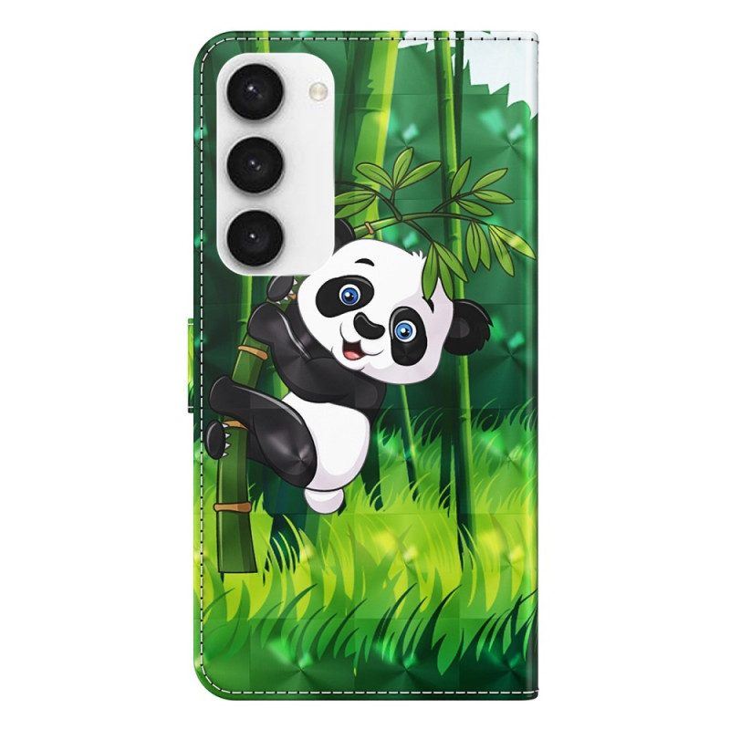 Lederhüllen Für Samsung Galaxy S23 5G Panda-bambus