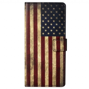 Lederhüllen Für Samsung Galaxy S23 5G Vintage Amerikanische Flagge