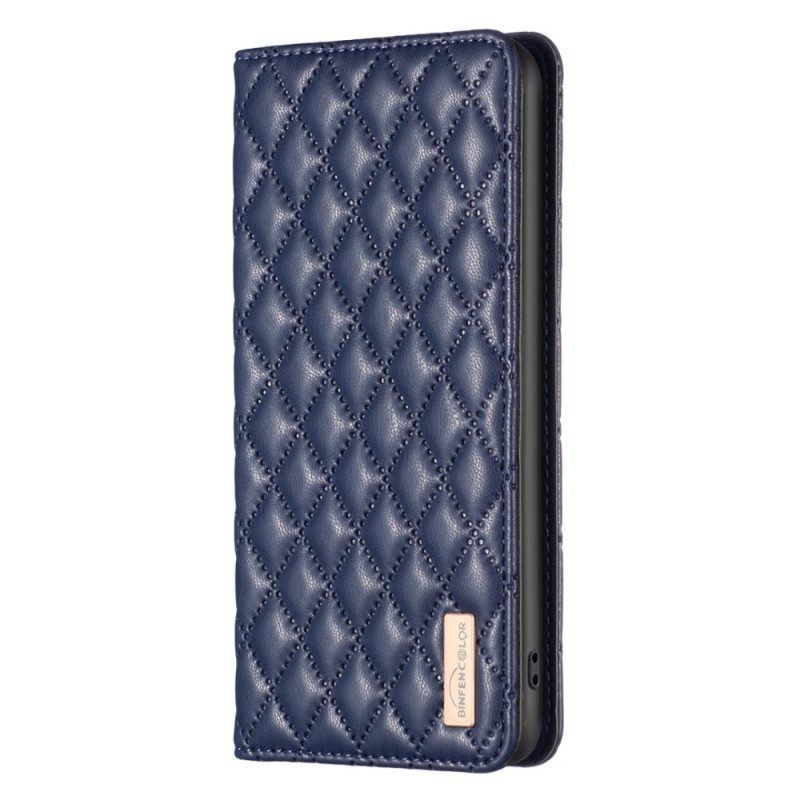 Schutzhülle Für Samsung Galaxy S23 5G Flip Case Gesteppte Binfen-farbe