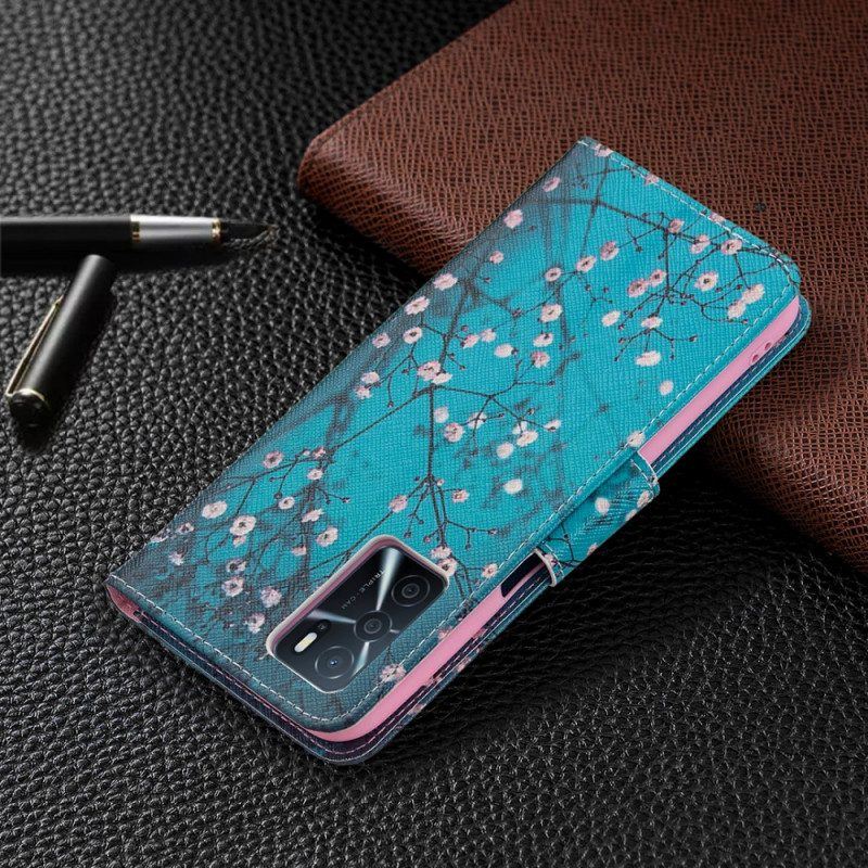 Flip Case Für Oppo A16 / A16s Blühender Baum