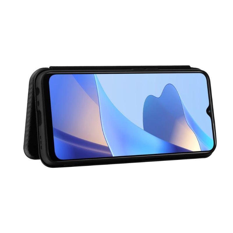 Flip Case Für Oppo A16 / A16s Kohlefaser-kunstleder