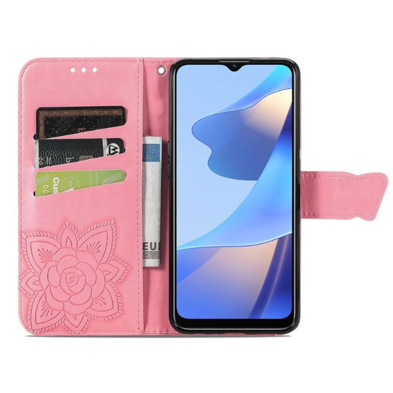 Flip Case Für Oppo A16 / A16s Reliefschmetterling