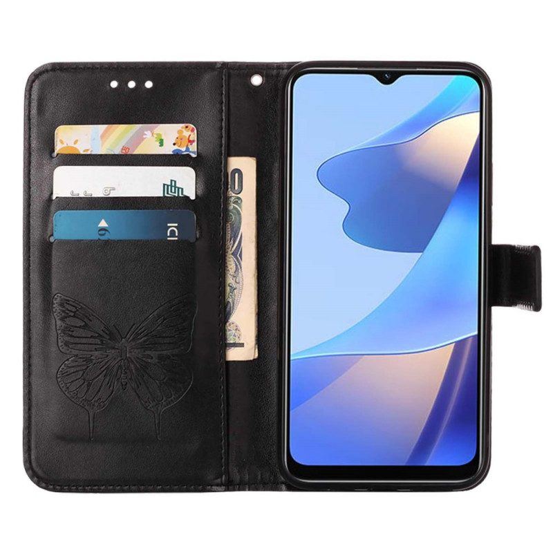 Flip Case Für Oppo A16 / A16s Schmetterlingsdesign