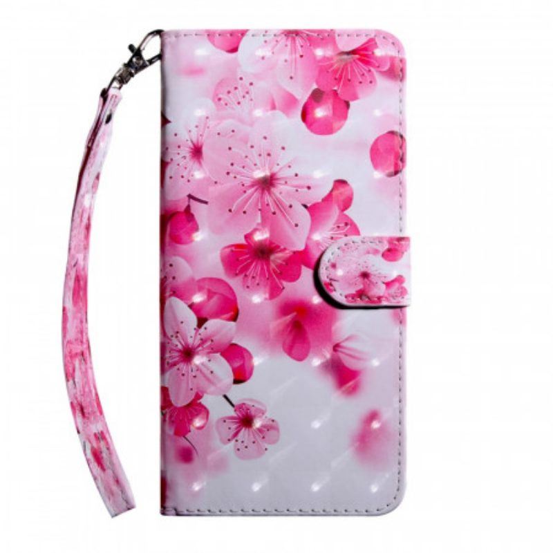 Lederhüllen Für Oppo A16 / A16s Pinke Blumen