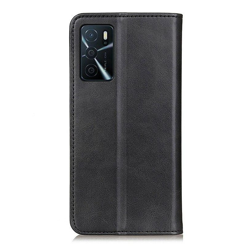 Schutzhülle Für Oppo A16 / A16s Flip Case Nüchternes Spaltleder