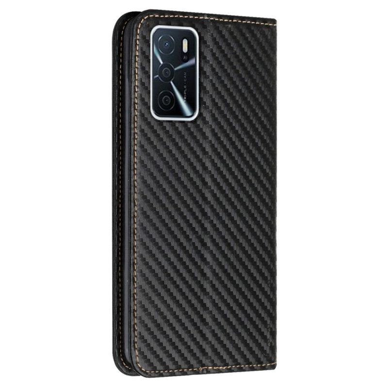 Schutzhülle Für Oppo A16 / A16s Mit Kordel Flip Case Kohlefaserarmband