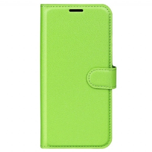 Flip Case Für Samsung Galaxy S23 Ultra 5G Klassischer Litschi-ledereffekt