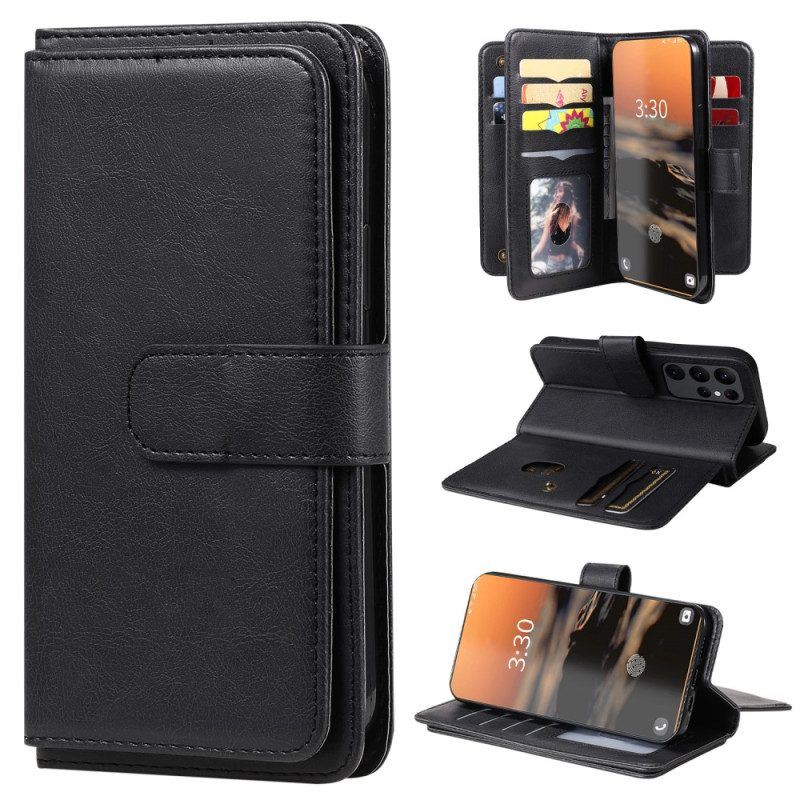 Flip Case Für Samsung Galaxy S23 Ultra 5G Multifunktionaler Kartenhalter Für 10 Karten