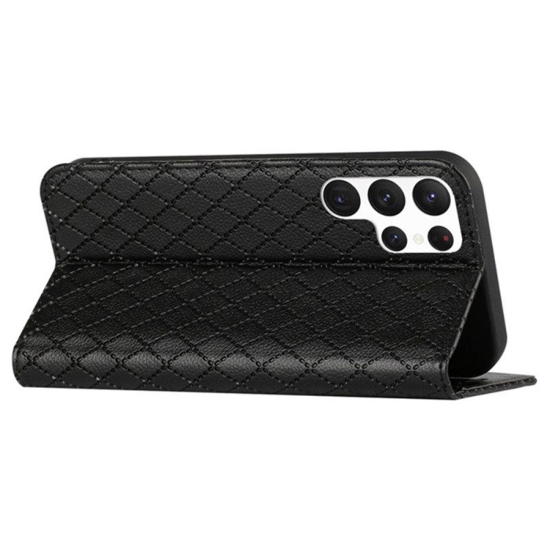 Schutzhülle Für Samsung Galaxy S23 Ultra 5G Flip Case Rfid-diamanten