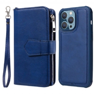 Hülle Flip Case Für iPhone 14 Pro Max Brieftasche Brieftasche Mit Abnehmbarem