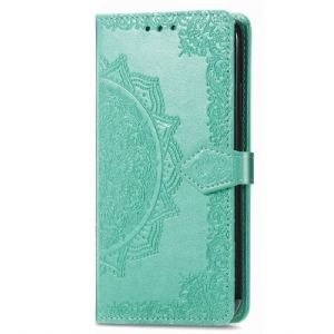 Flip Case Für iPhone 15 Pro Barockes Mandala