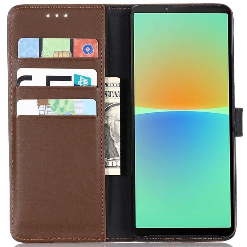 Case Für Sony Xperia 10 IV Flip Case Retro-folio Aus Kunstleder