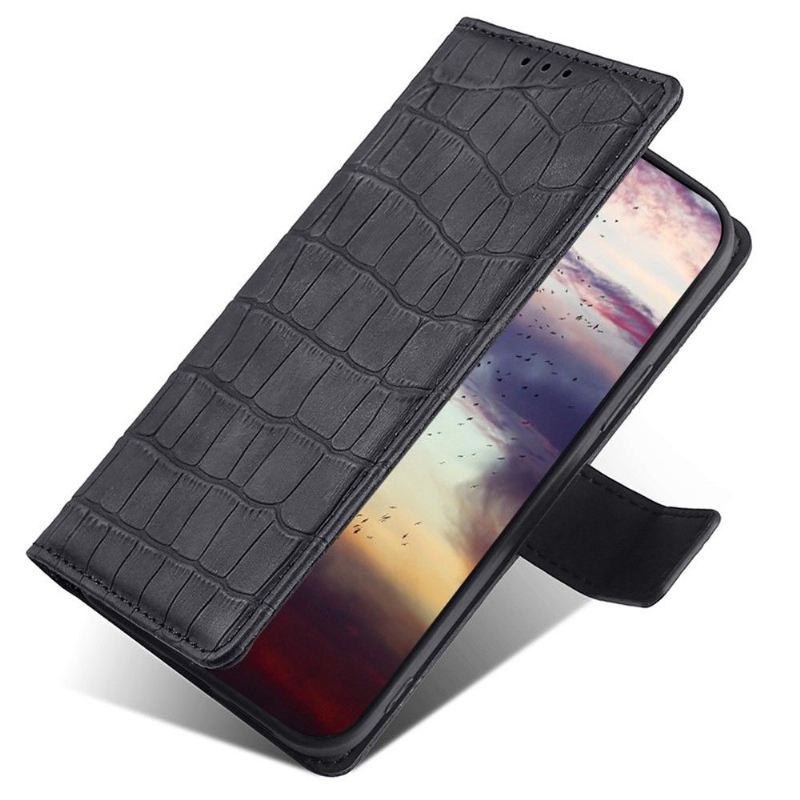 Flip Case Für Sony Xperia 10 IV Ana Kunstleder Croco Skin-effekt