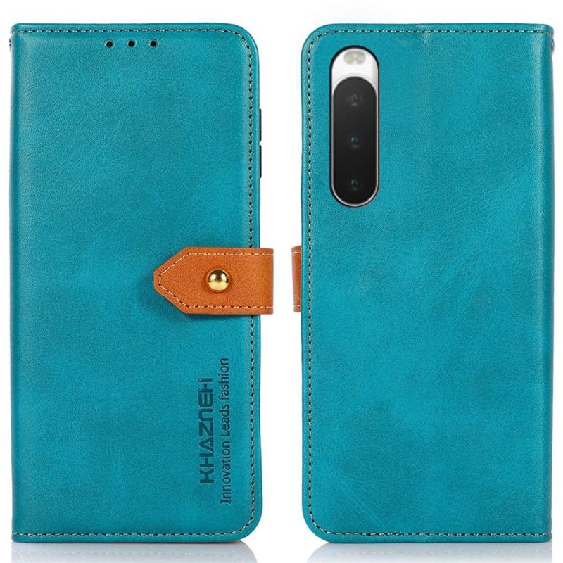 Flip Case Für Sony Xperia 10 IV Khazneh Zweifarbiges Kunstleder