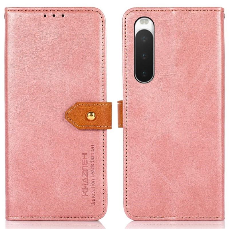 Flip Case Für Sony Xperia 10 IV Khazneh Zweifarbiges Kunstleder